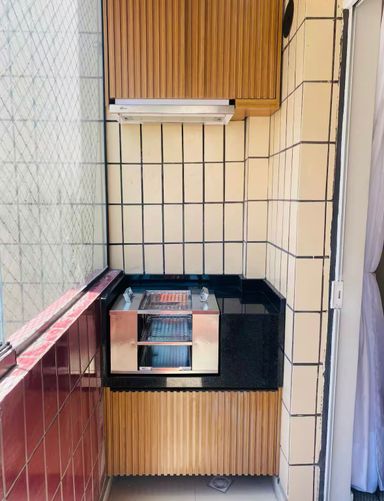 Sala 2 ambientes com varanda gourmet