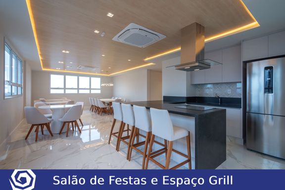 Salão de festa e espaço grill