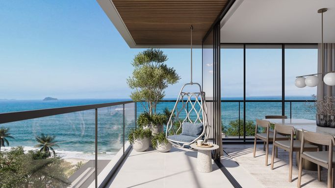Sacada com vista mar