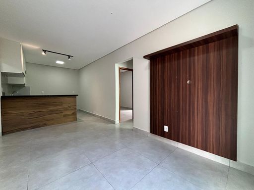 Sala para 2 ambiente, com cozinha americana