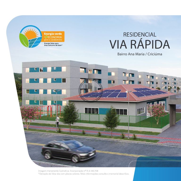 Apartamento à Venda com 2 quartos, 46m² Ana Maria, Criciúma-SC
