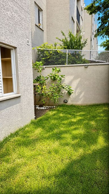 Área verde privativa, um dos grandes diferenciais do apartamento garden.