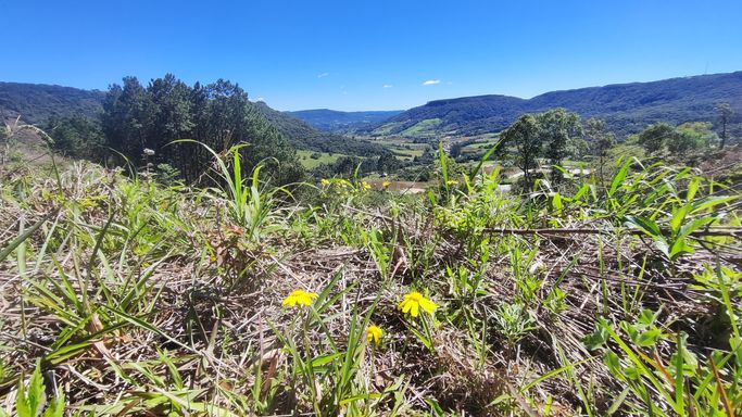 Linda vista para as colinas