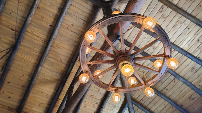 LUMINARIA DE RODA DE CARROÇA