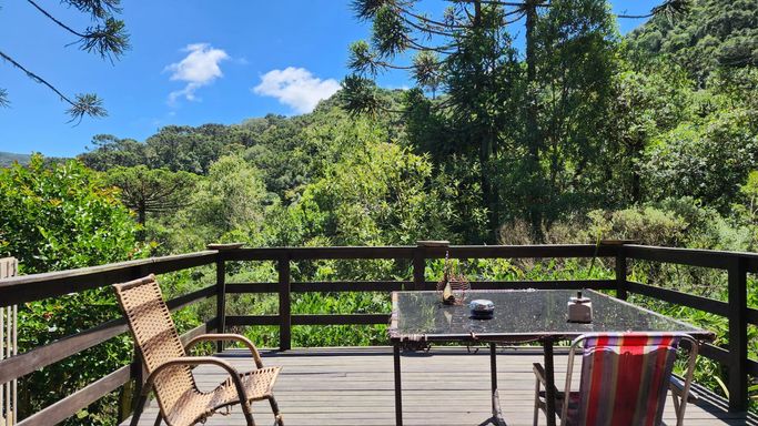 MESA CADEIRAS E BOSQUE