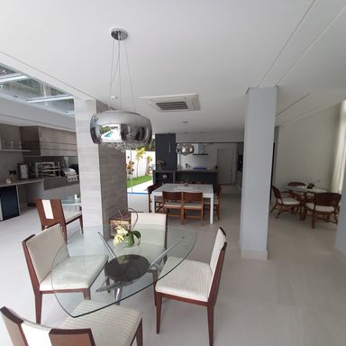 sala de estar, jantar e almoço integradas