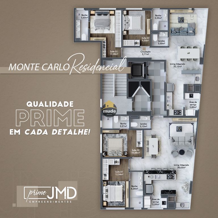 APARTAMENTO A VENDA NO RESIDENCIAL MONTE CARLO - PORTO BELO SC - R$1.330.000,00 — foto 2