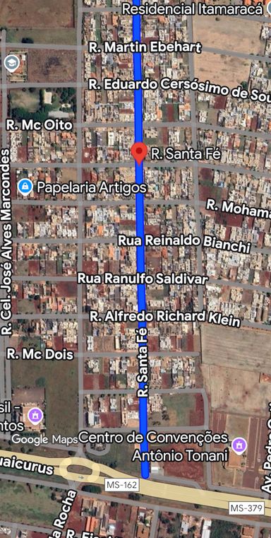 Acesso rápido pela Avenida Guaicurus e pela Rua Santa Fé.