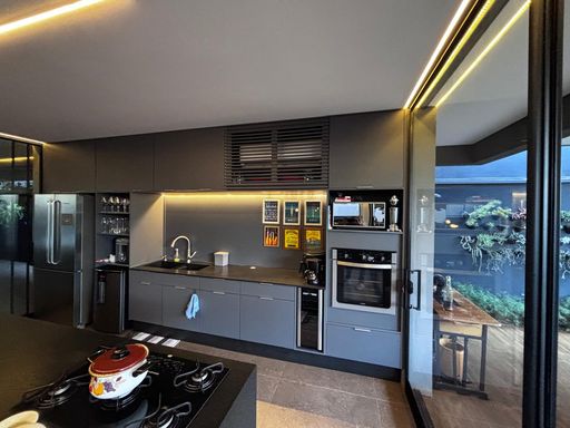 cozinha pia em granito escovado