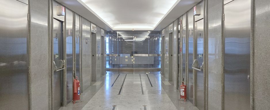 Hall de acesso aos conjuntos