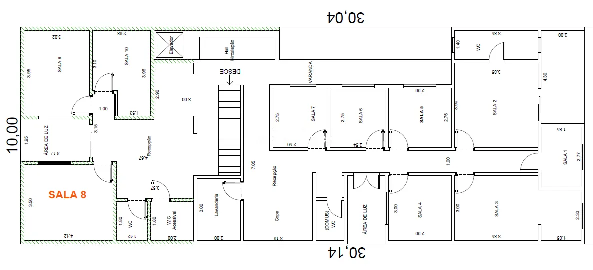 SALA COMERCIAL P/ LOCAÇÃO, INDAIATUBA, JD COLIBRIS, AR COND INCLUSO, AC 9 M²