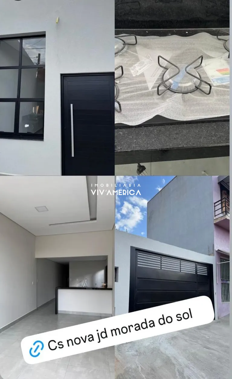 CASA NOVA NO JARDIM MORADA DO SOL COM 2 DOMITÓRIOS SENDO 1 SUÍTE COM CARAGEM