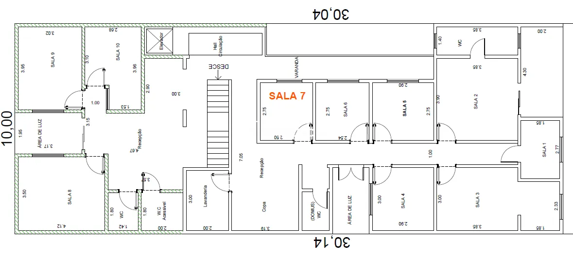 SALA COMERCIAL P/ LOCAÇÃO, INDAIATUBA, JD COLIBRIS, AR COND INCLUSO, AC 6,8M²