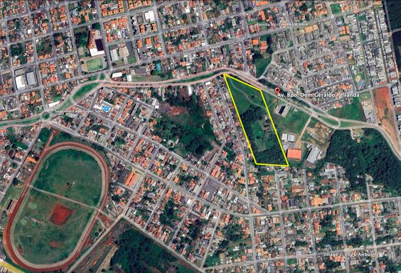 Imagem aerea do terreno.
