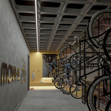 Bicicletário e Lava Bikes