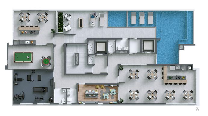 Planta Baixa Área de Lazer