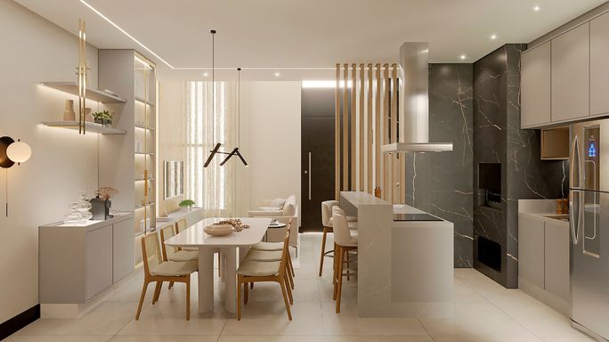 Cozinha - Sobrado à Venda, Rua Tibagi, Campos do Iguaçu, Foz do Iguaçu.