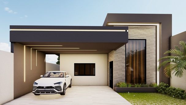 Casas à Venda no Jardim Canadá II em Foz do Iguaçu, 3 quartos sendo 1 suíte, 2 vagas de garagem.