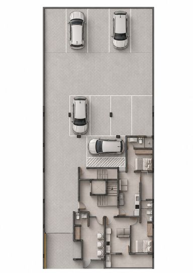 Residencial Vila Passeo - Planta garagem e  Aptos Tipo 03 e 06