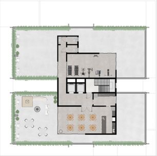 Rooftop - Terraço com amplas áreas de lazer no Edifício Residencial Novo Horizonte
