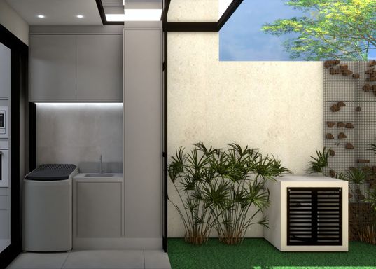 Área de Serviço e Quintal - Sobrado à Venda, Rua Tibagi, Campos do Iguaçu, Foz do Iguaçu.