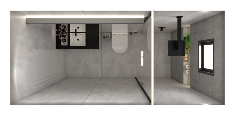 Banheiro Social - Sobrado à Venda, Rua Tibagi, Campos do Iguaçu, Foz do Iguaçu.