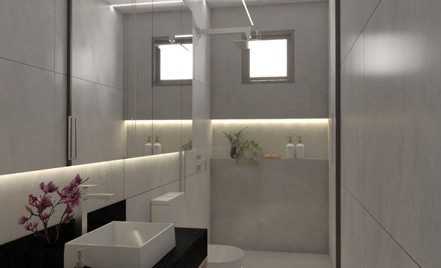 Banheiro Social - Sobrado à Venda, Rua Tibagi, Campos do Iguaçu, Foz do Iguaçu.