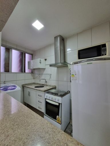 Cozinha e lavanderia integradas