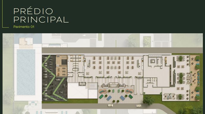 Colinas Golf Residence - Prédio Principal Pavimento 01
