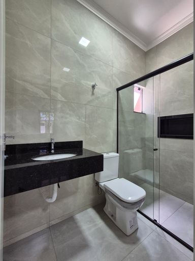 Banheiro da Suíte  - Casa à venda no Bourbon/ Bérgamo em Foz do Iguaçu/PR