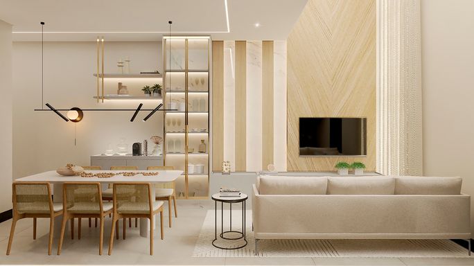 Living - Sobrado à Venda, Rua Tibagi, Campos do Iguaçu, Foz do Iguaçu.