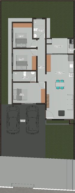 Casas à Venda no Jardim Canadá II em Foz do Iguaçu, 3 quartos sendo 1 suíte, 2 vagas de garagem.