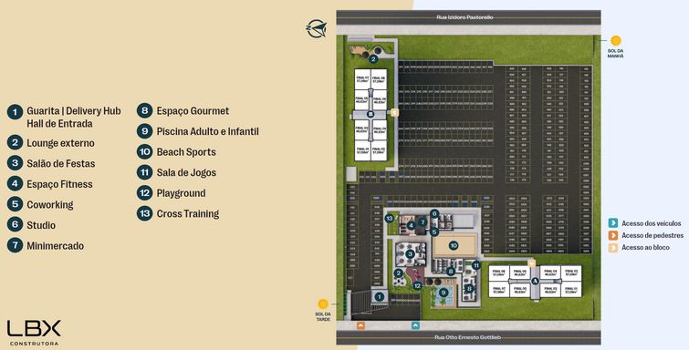 Localização das Áreas comuns - Lumina Residencial