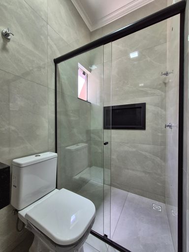 Banheiro da Suíte  - Casa à venda no Bourbon/ Bérgamo em Foz do Iguaçu/PR