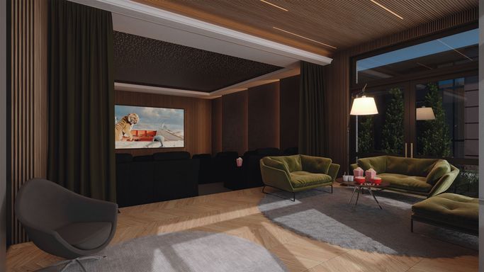 Sala de Cinema - Apartamentos à venda em Foz do Iguaçu, 3 Suítes, Grande Rio Resort Residence