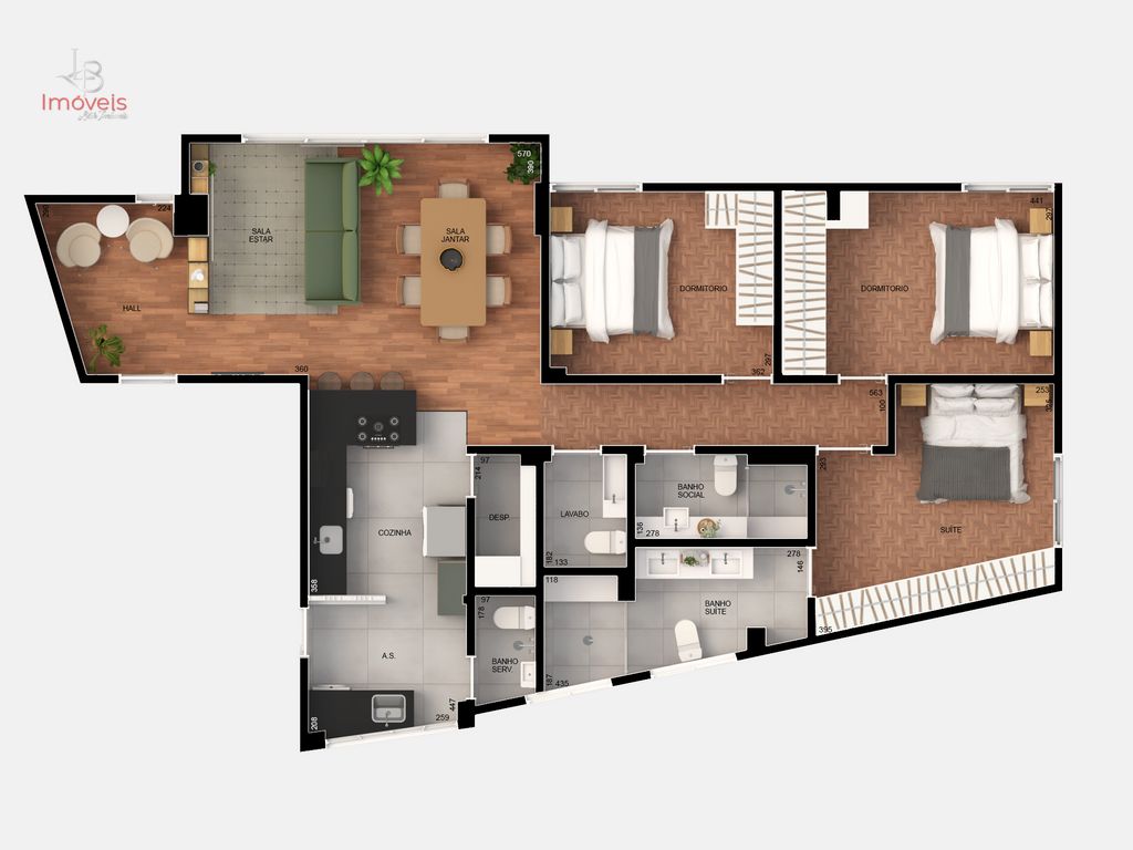 Apartamento, 3 quartos, 130 m² - Foto 3