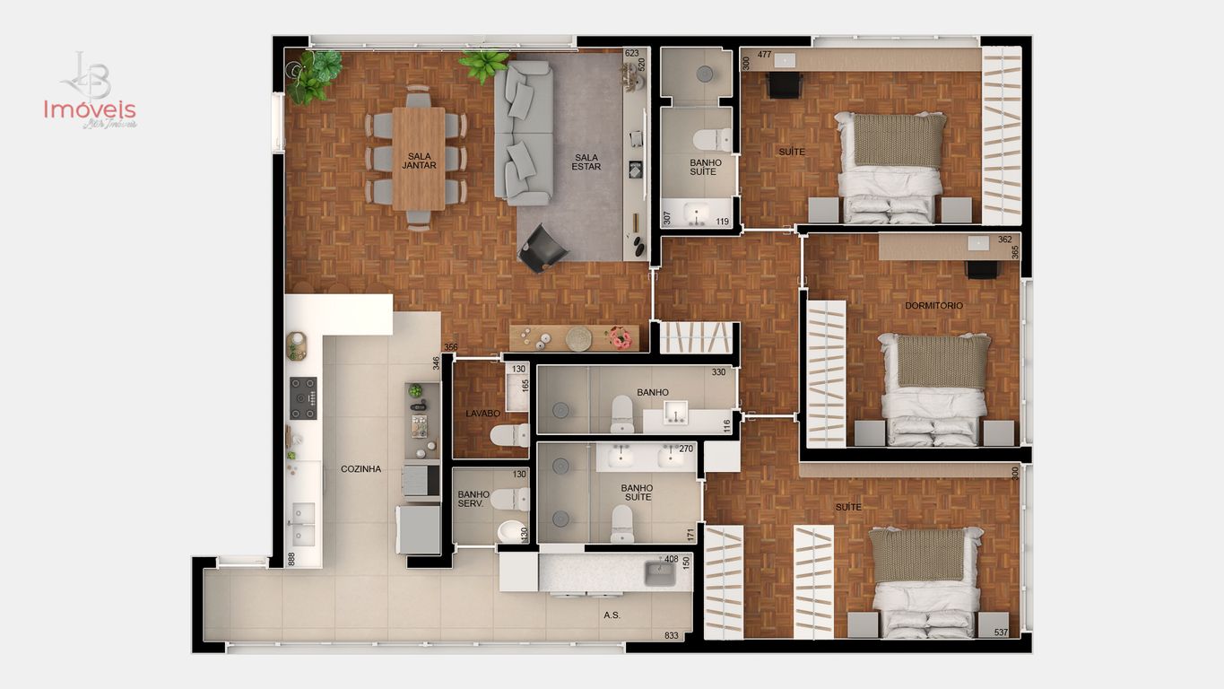 Apartamento, 3 quartos, 193 m² - Foto 6