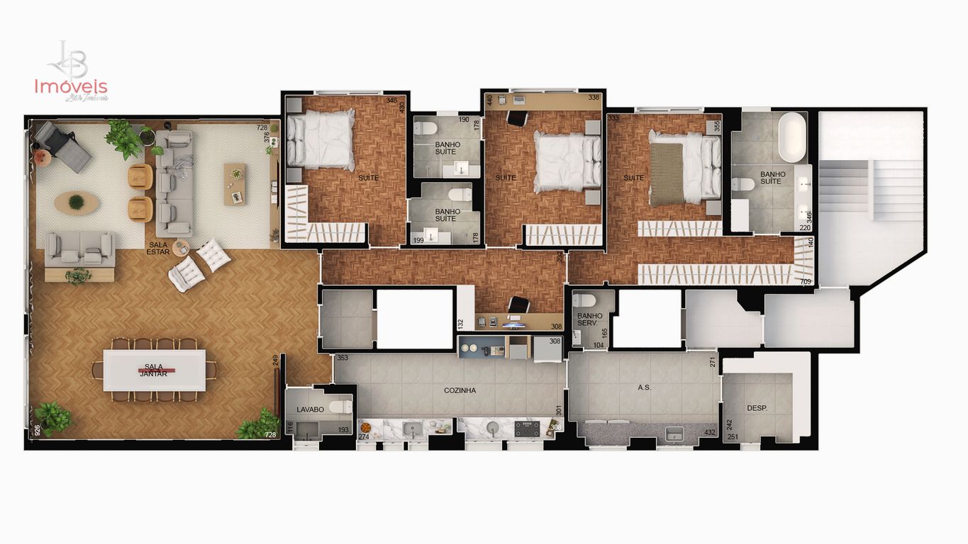 Apartamento, 3 quartos, 220 m² - Foto 4