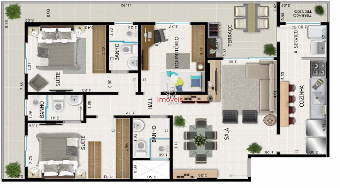 Apartamento, 3 quartos, 121 m² - Foto 24