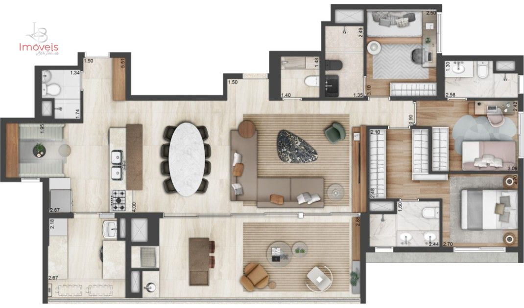 Apartamento, 3 quartos, 147 m² - Foto 49