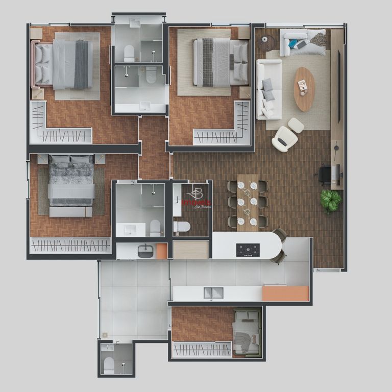 Apartamento, 3 quartos, 129 m² - Foto 3