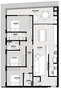 Apartamento com 3 suítes e 2 vagas de garagem
