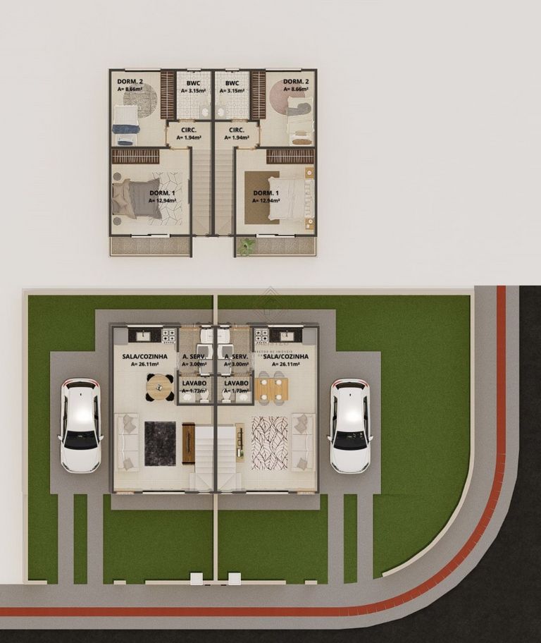 Sobrado, 2 quartos, 73 m² - Foto 26