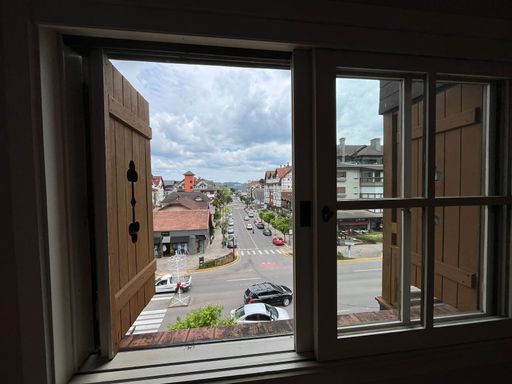 Vista da janela de um dos dormitórios