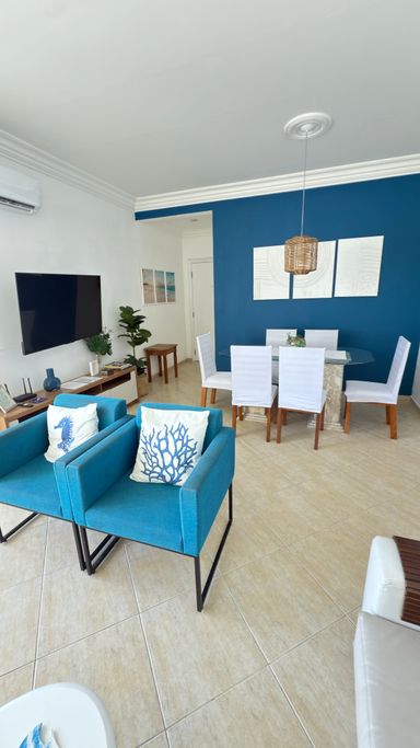 Sala de estar e jantar mobiliado