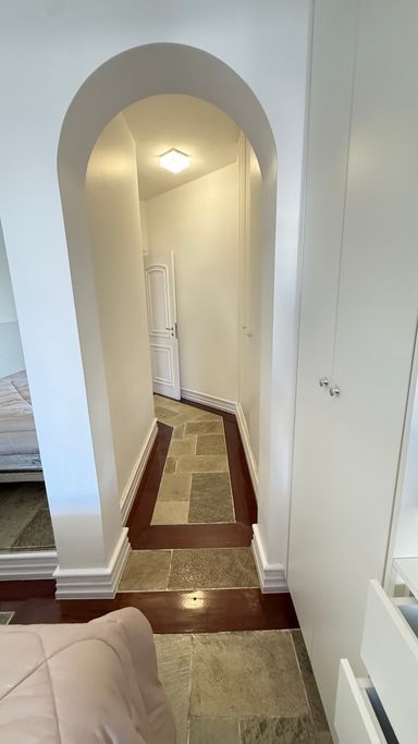 Corredor de distribuição do quartos