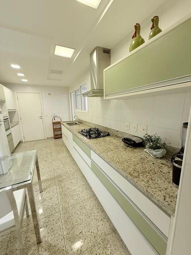 Cozinha com armários planejados e elétrico domésticos