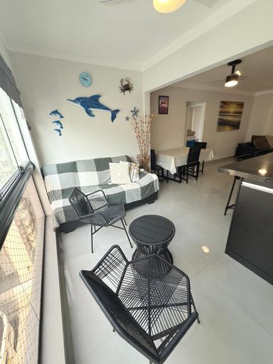 Ambientes integrados, sala de estar e jantar