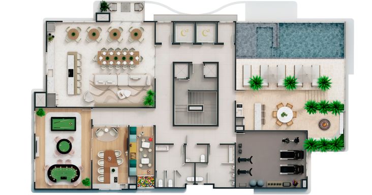Pavimento Lazer - Royal Palm