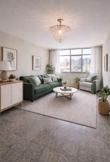 Sala com inspiração de decoração